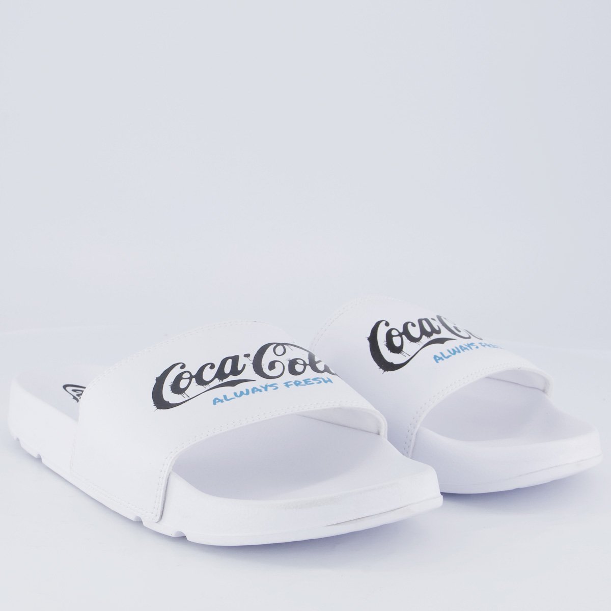 Chinelo Coca Cola Slide Graff Branco Branco 3