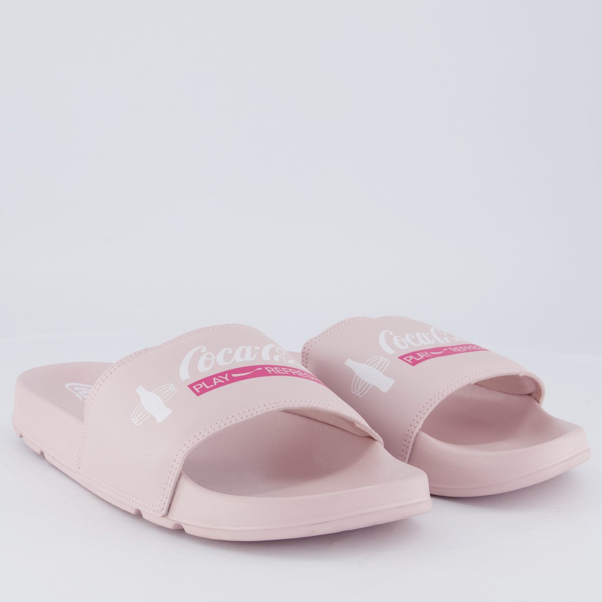 Chinelo Coca Cola Slide Wave Play Feminino Rosa Rosa 3