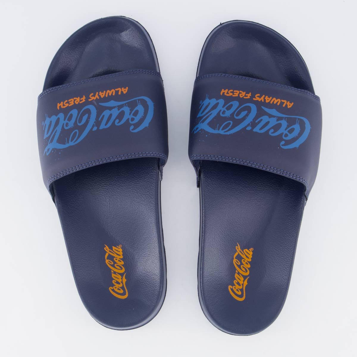 Chinelo Coca Cola Slide Graff Marinho