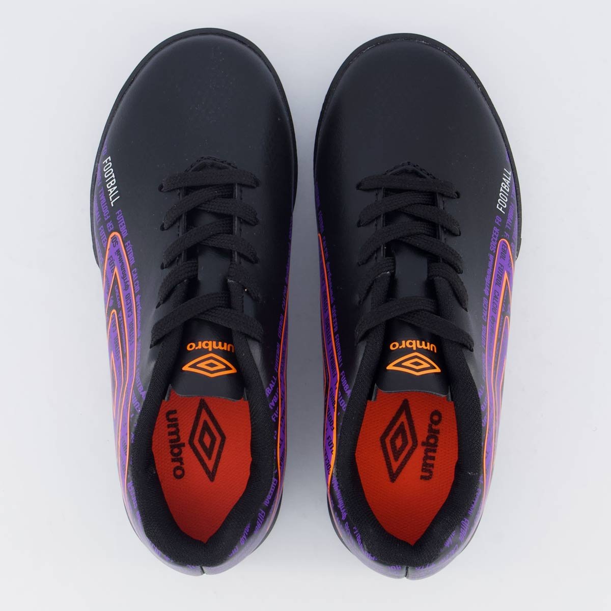 Chuteira Umbro Football Society Juvenil Preta Preto 4