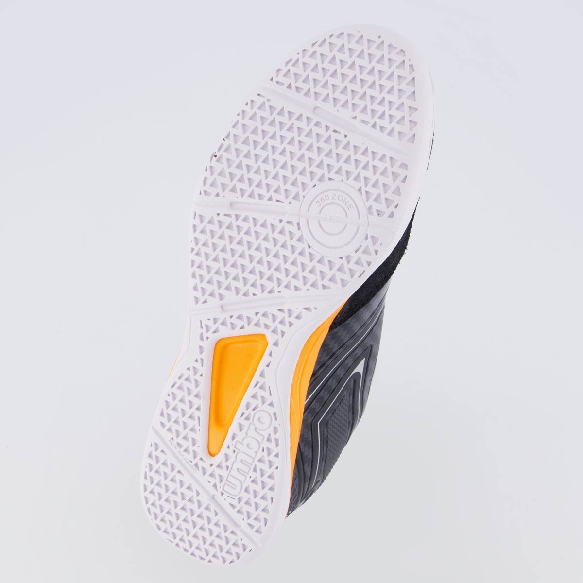 Chuteira Umbro Pro 5 Bump Club Futsal Laranja e Preta Preto 5