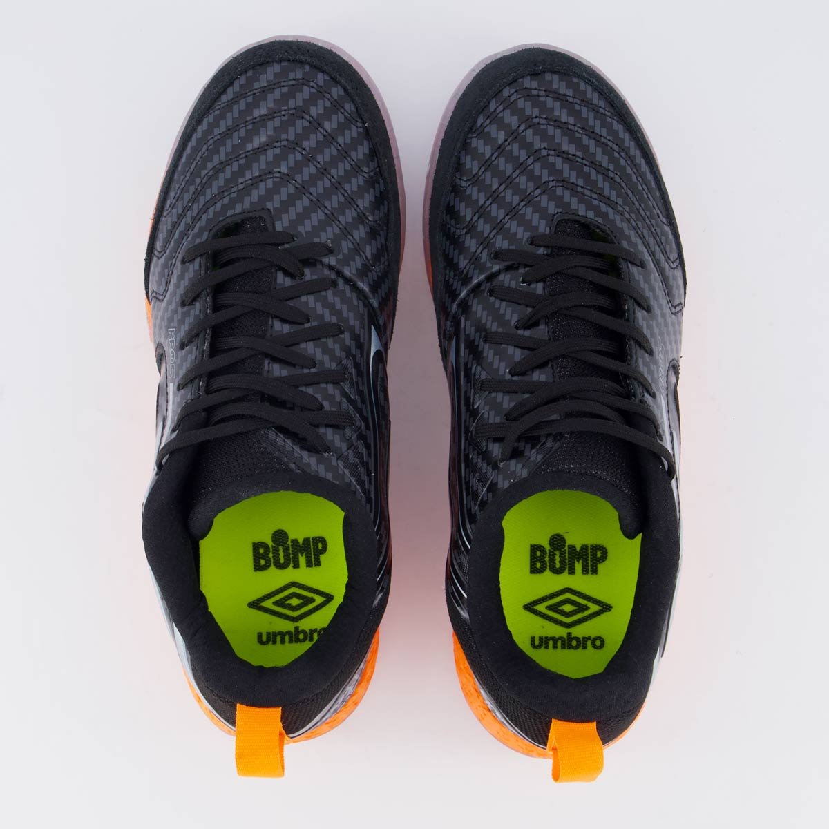 Chuteira Umbro Futsal Pro 5 Bump Preta e Laranja Preto 4