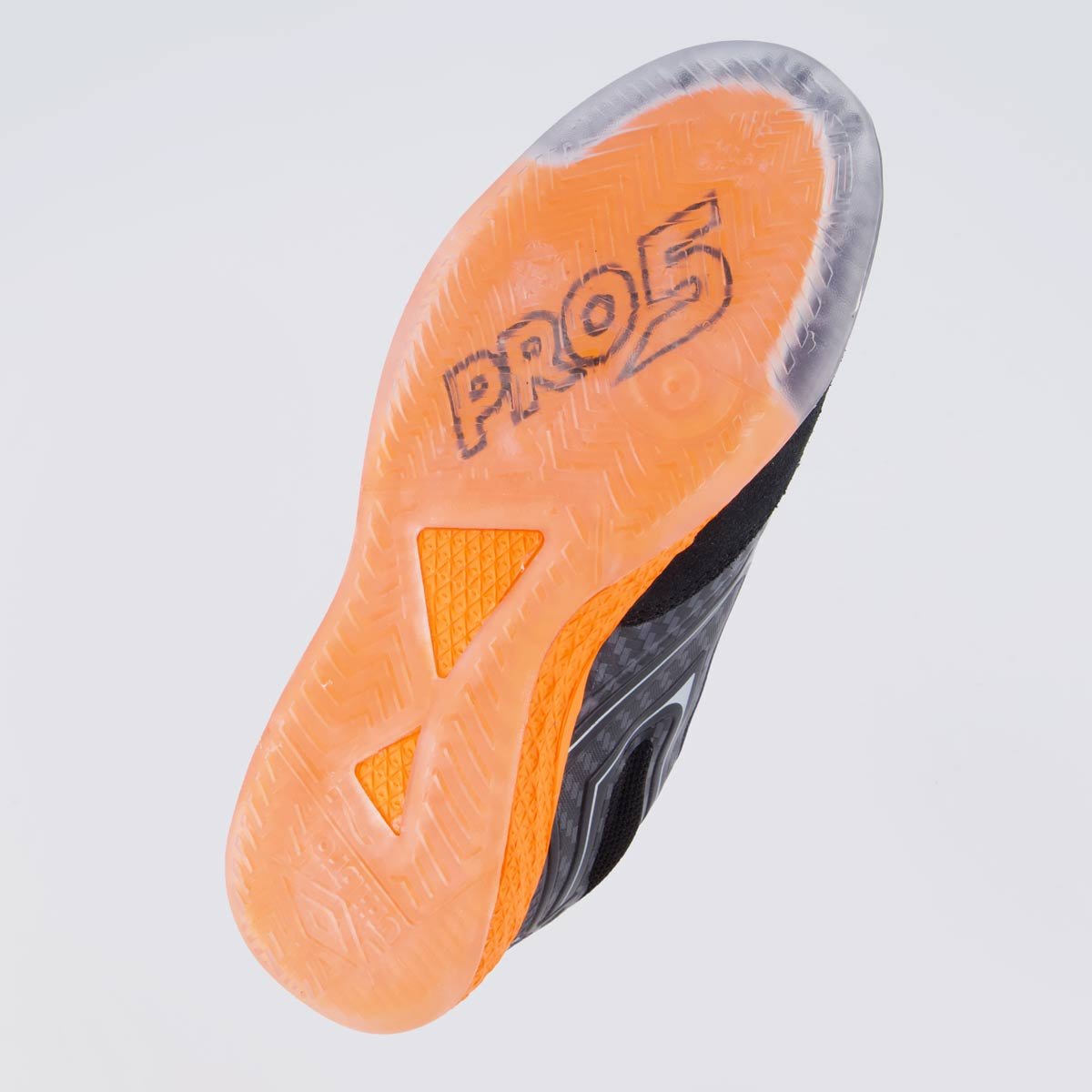Chuteira Umbro Futsal Pro 5 Bump Preta e Laranja Preto 5
