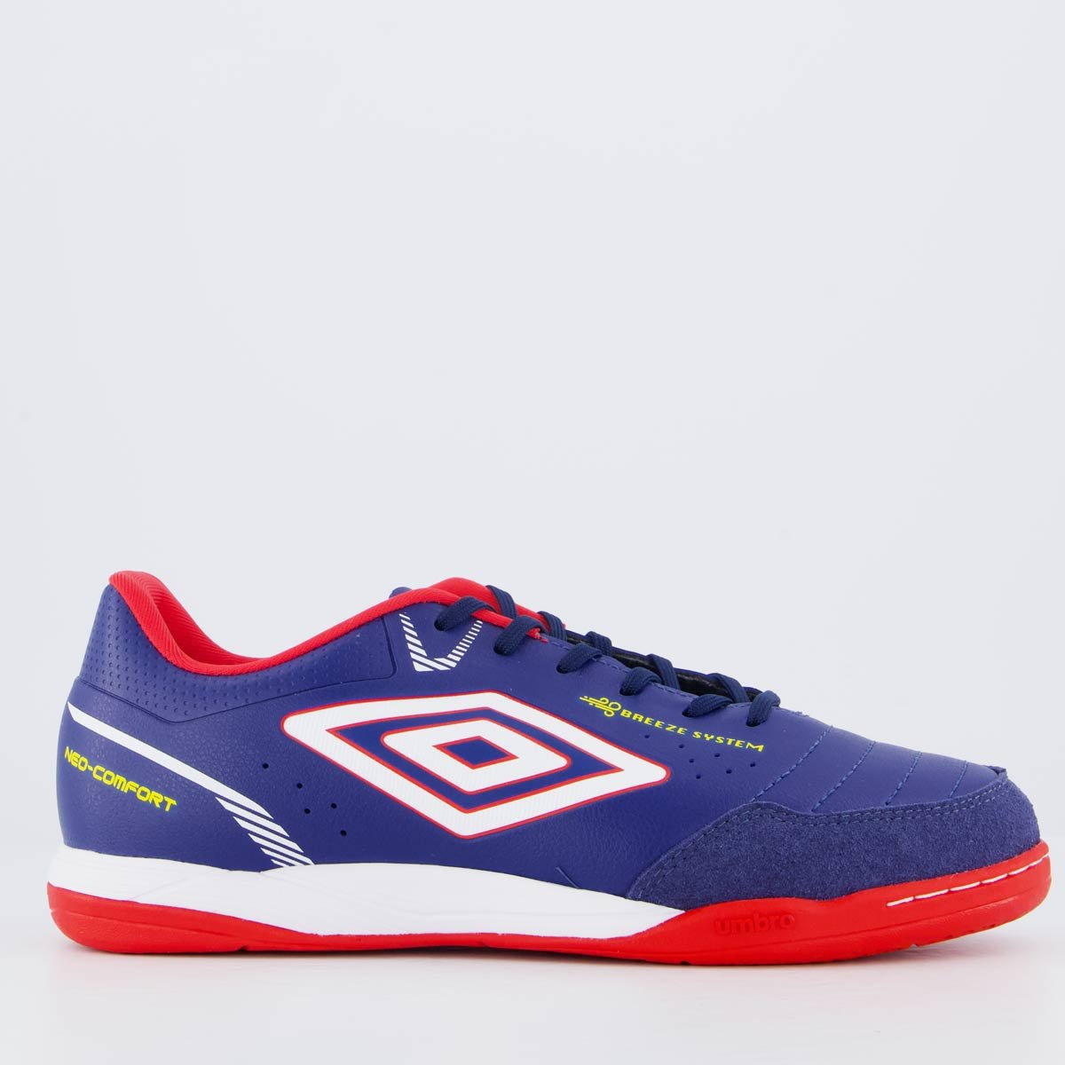 Chuteira Umbro Neo-Comfort Futsal Marinho e Vermelho