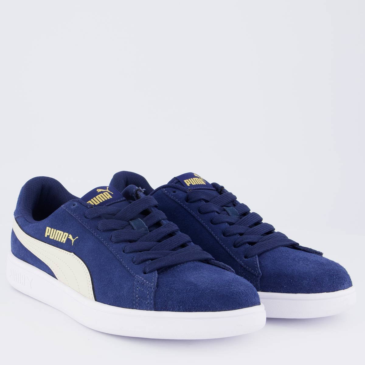 Tênis Puma Smash V3 BDP Azul Marinho e Dourado Azul 2