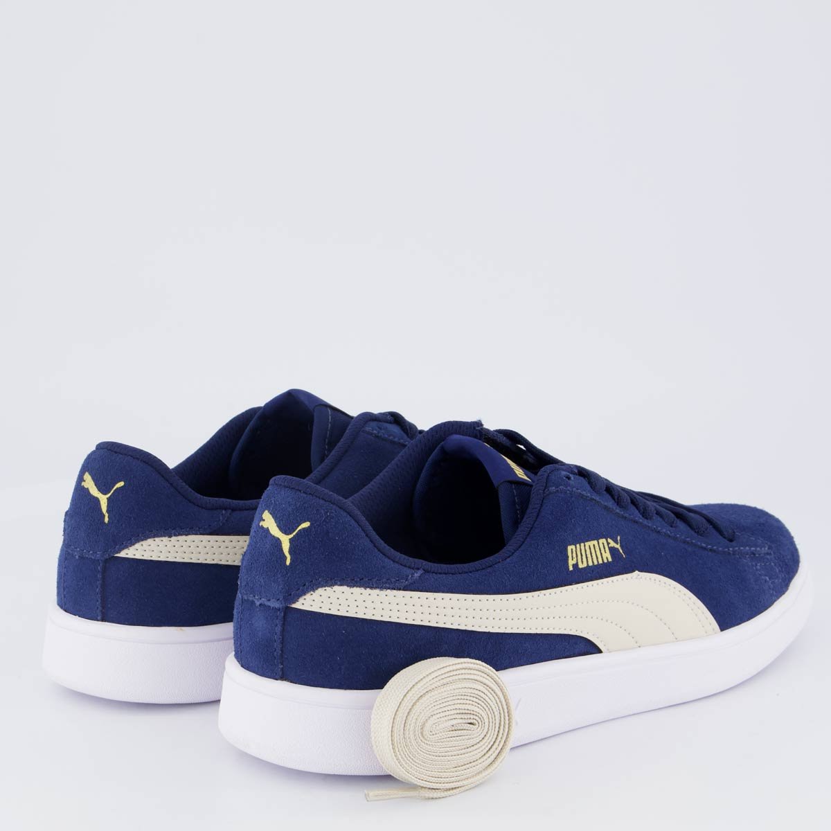 Tênis Puma Smash V3 BDP Azul Marinho e Dourado Azul 3
