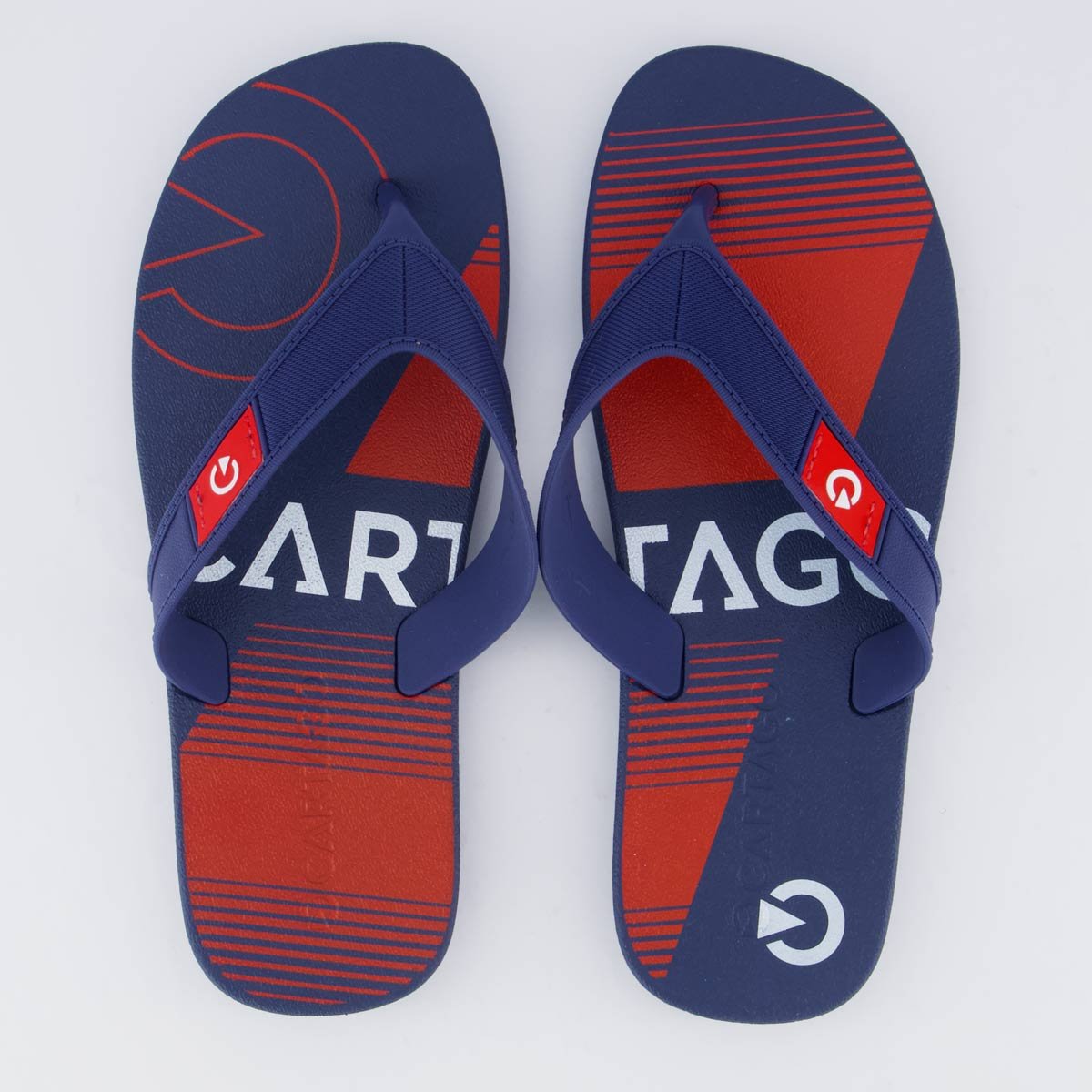 Chinelo Cartago Dakar Marinho e Vermelho