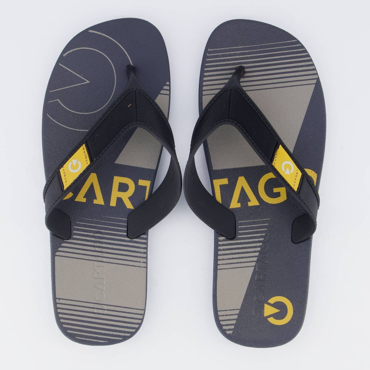 Chinelo Cartago Dakar Preto e Cinza