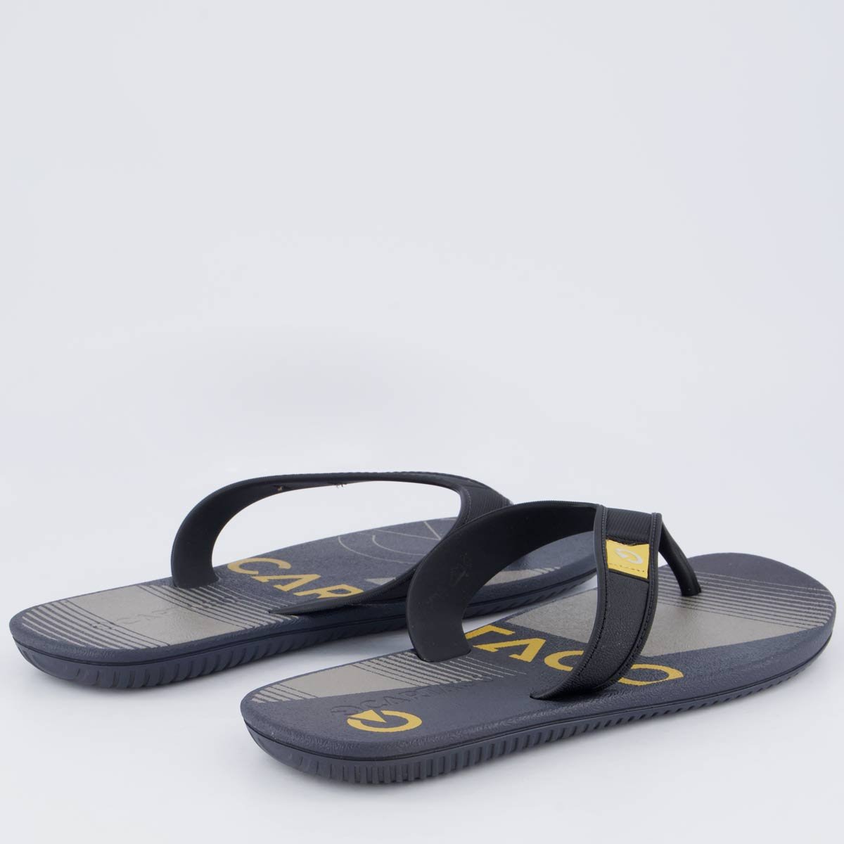 Chinelo Cartago Dakar Preto e Cinza Preto 4