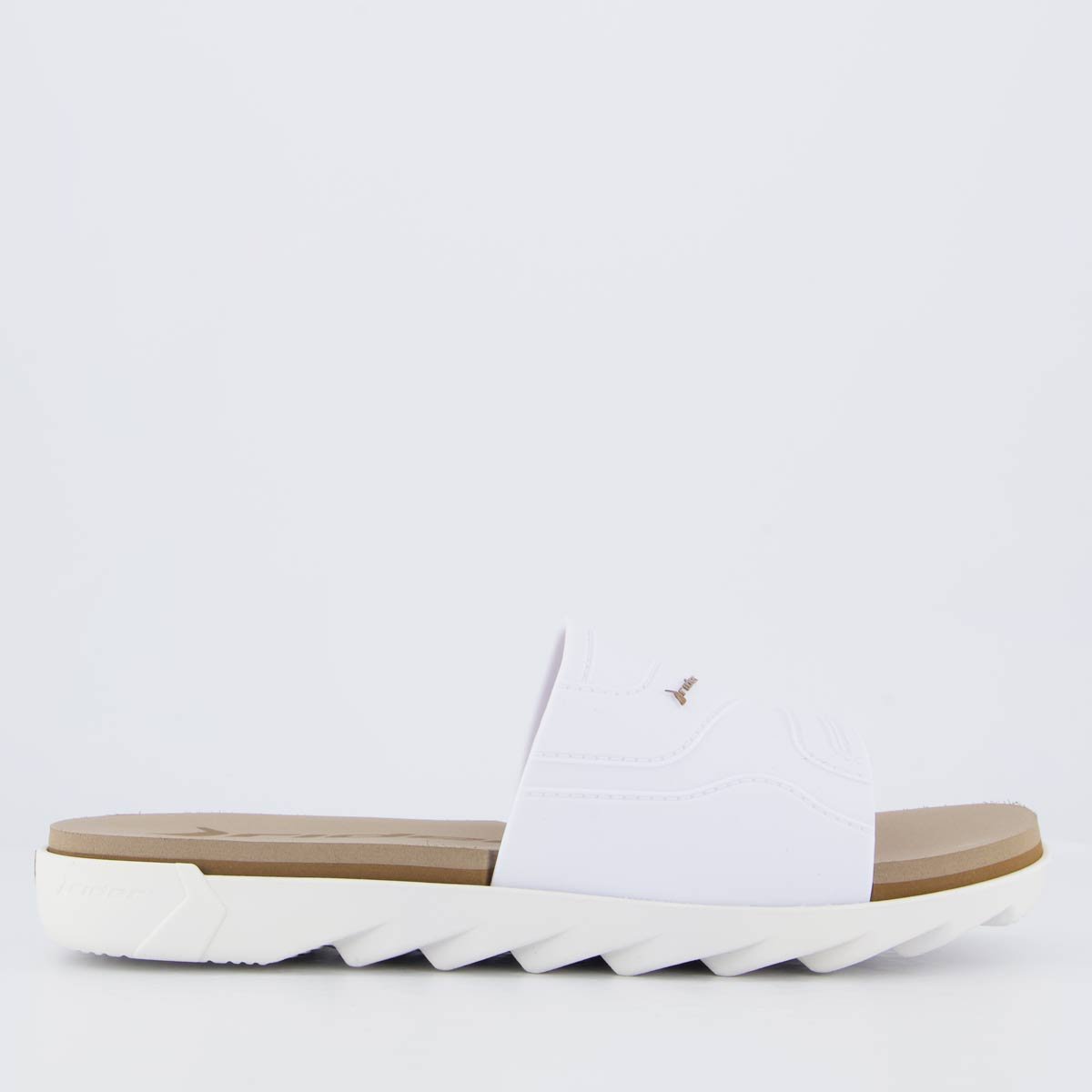 Chinelo Slide Rider Plus Bege e Branco Branco 2