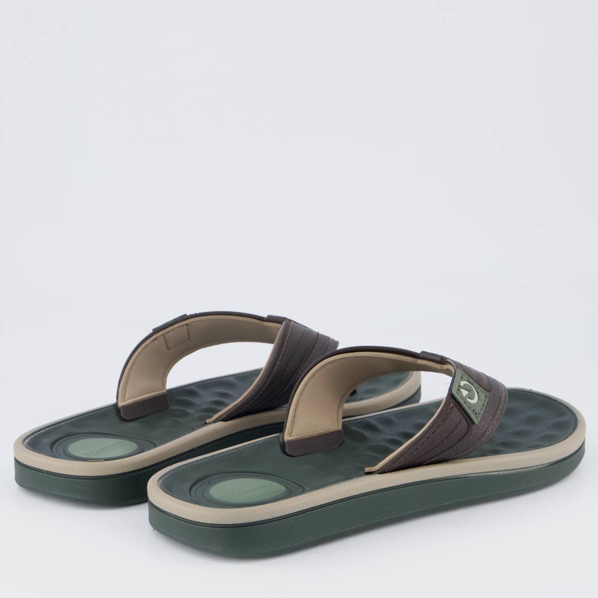 Chinelo Cartago Alabama II Marrom e Verde Marrom 4