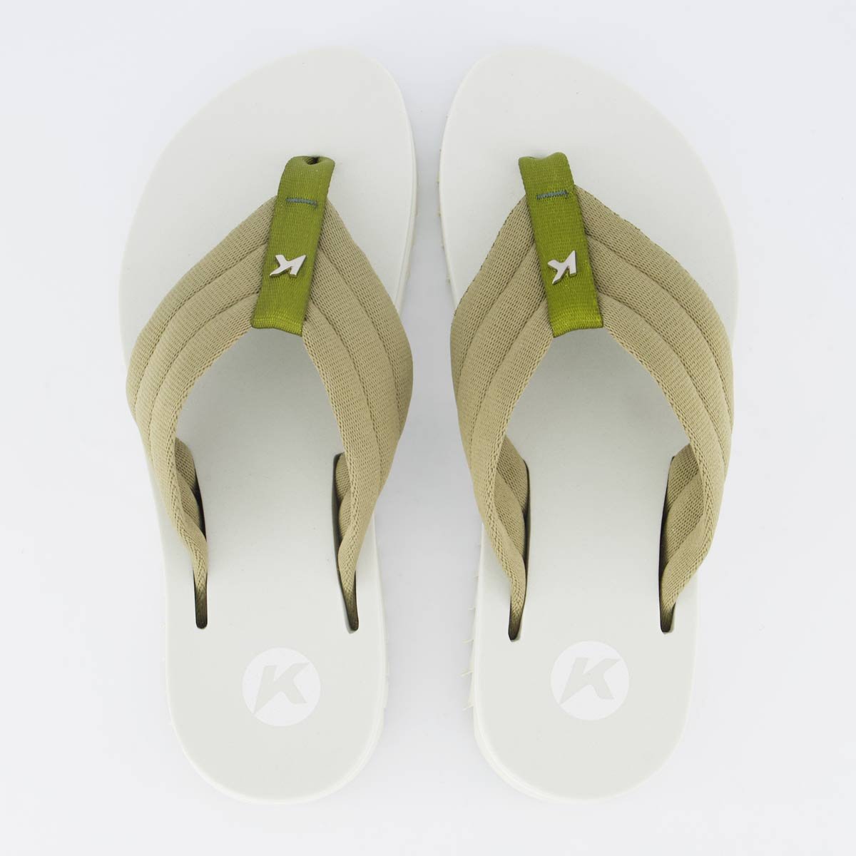Chinelo Kenner Kyra Pro Feminino Verde e Off White