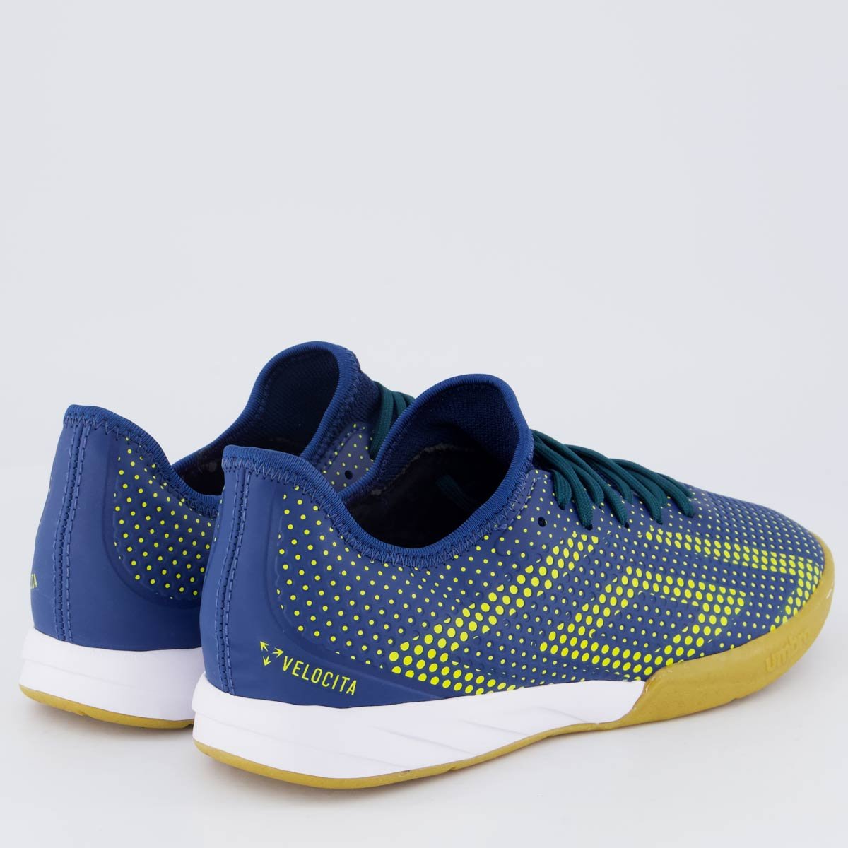 Chuteira Umbro Velocita LX Club Futsal Marinho e Amarela Azul Marinho 3