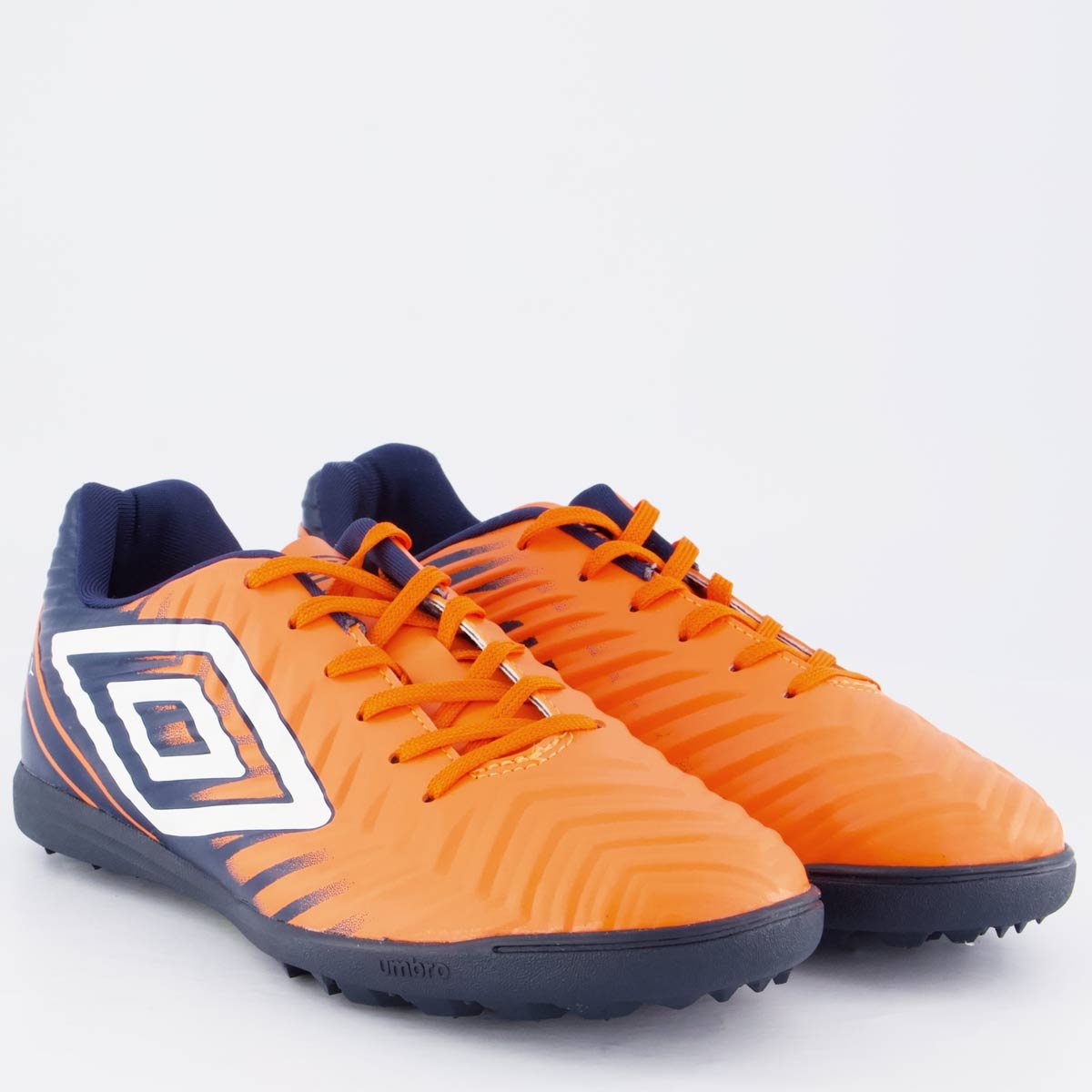 Chuteira Umbro Fifty V Society Laranja e Marinho Laranja 2