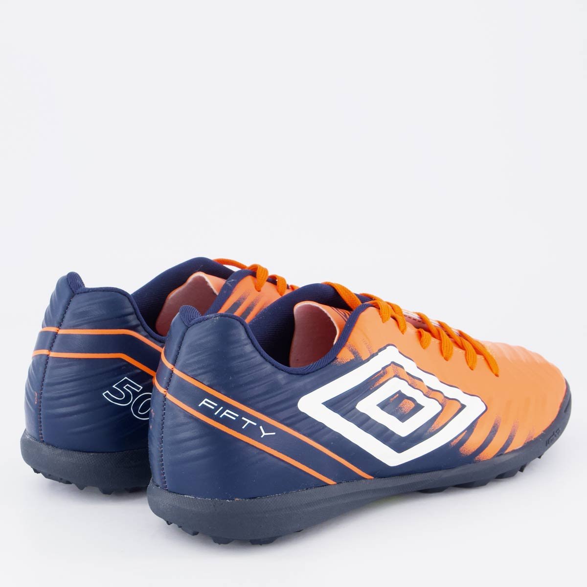 Chuteira Umbro Fifty V Society Laranja e Marinho Laranja 3