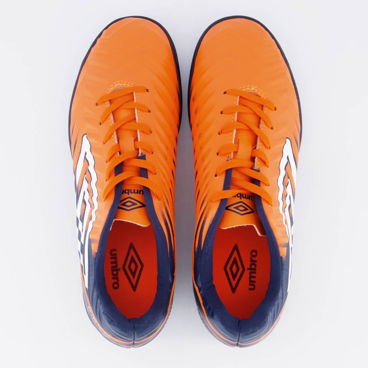 Chuteira Umbro Fifty V Society Laranja e Marinho Laranja 4