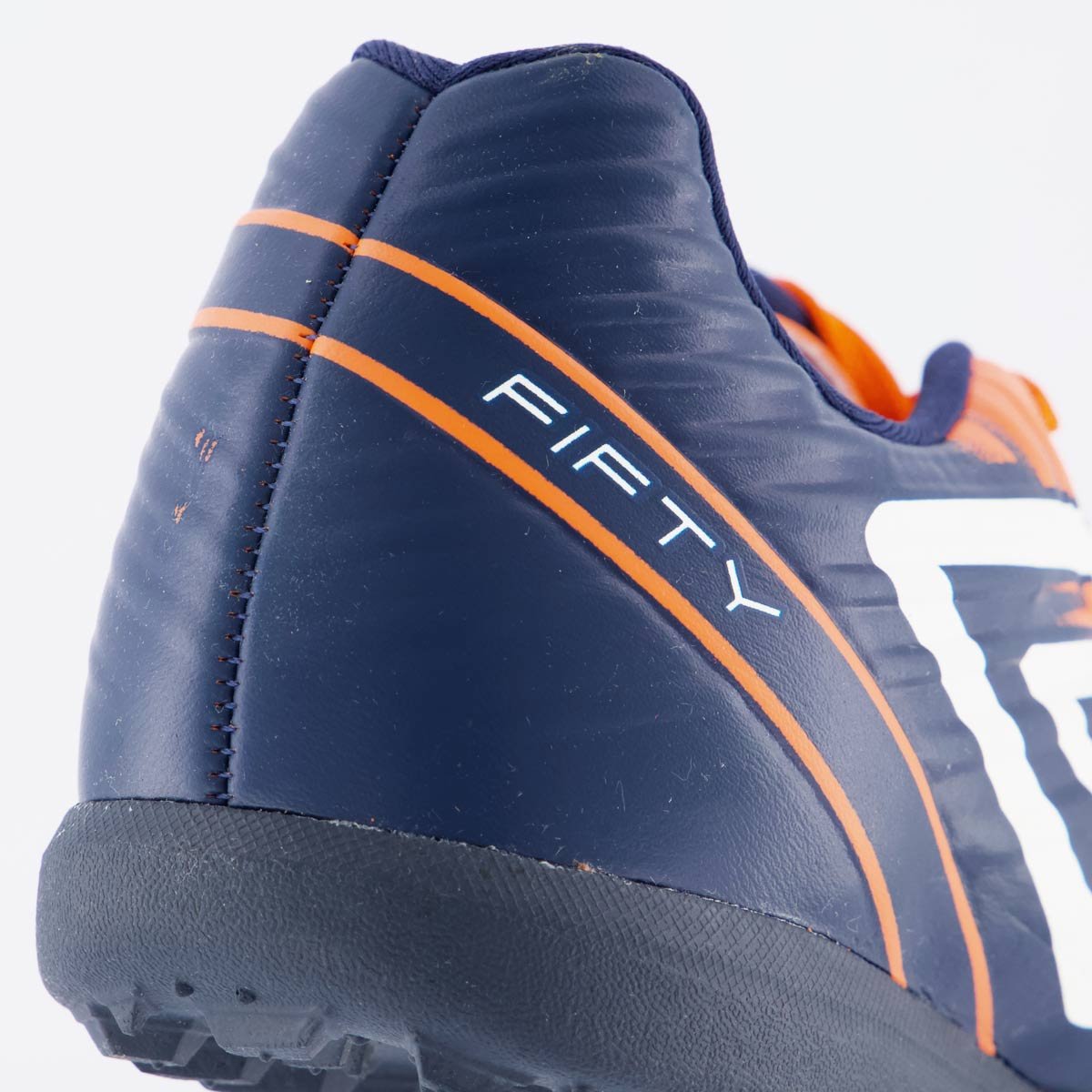 Chuteira Umbro Fifty V Society Laranja e Marinho Laranja 6