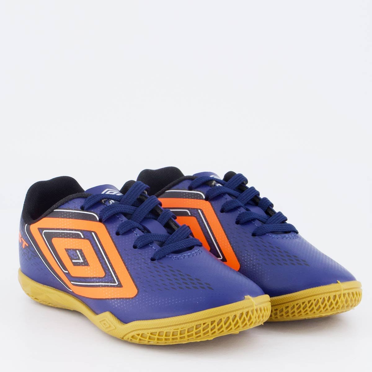 Chuteira Umbro Fast II Futsal Juvenil Marinho e Laranja Azul Marinho 2