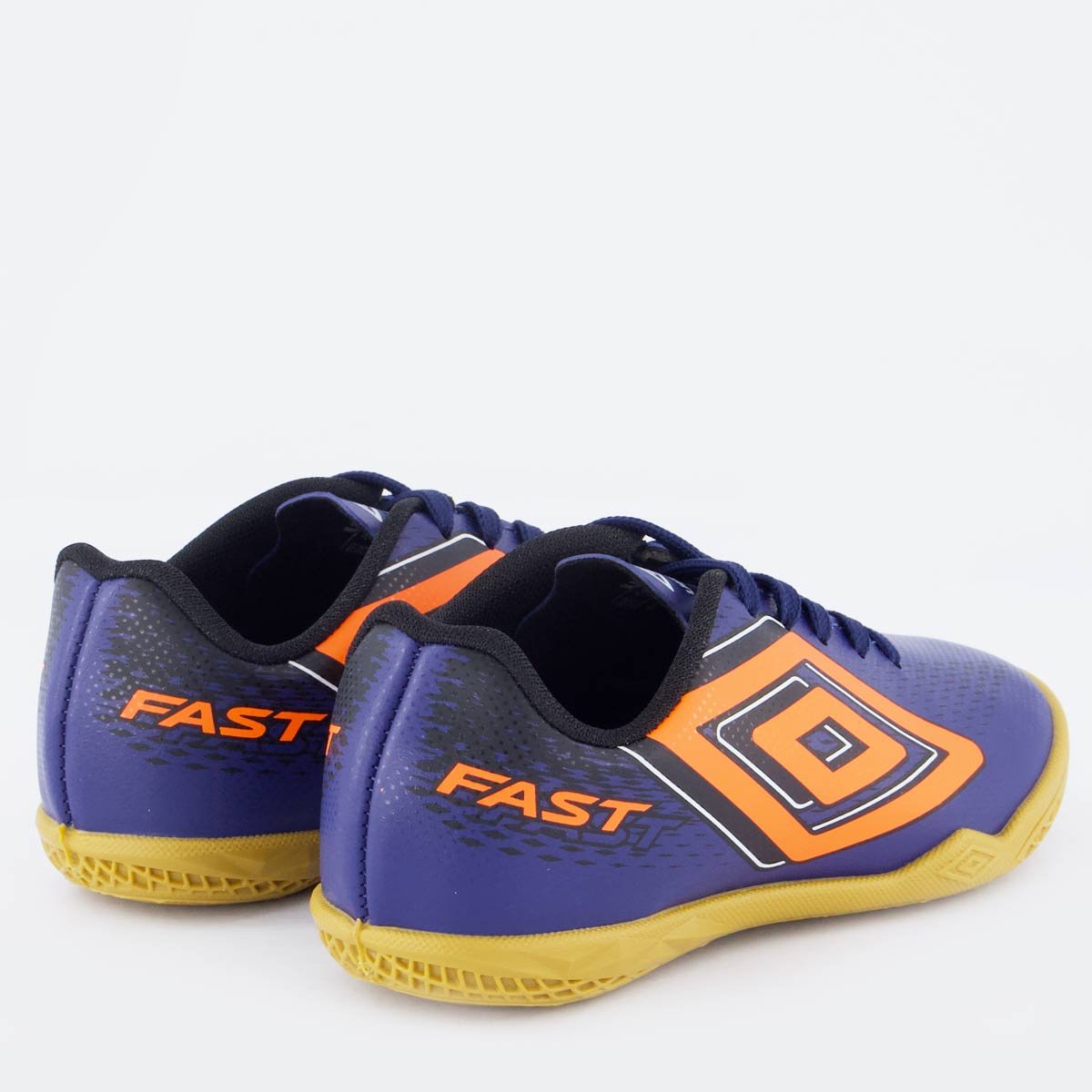 Chuteira Umbro Fast II Futsal Juvenil Marinho e Laranja Azul Marinho 3