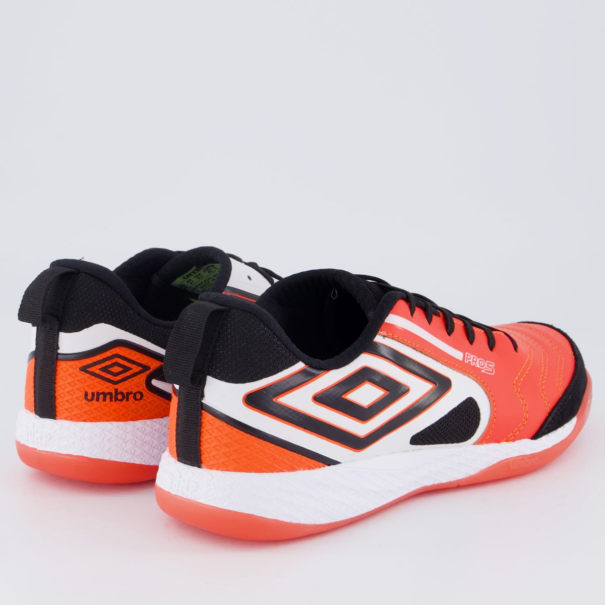 Chuteira Umbro Pro 5 Bump Futsal Coral Vermelho 3