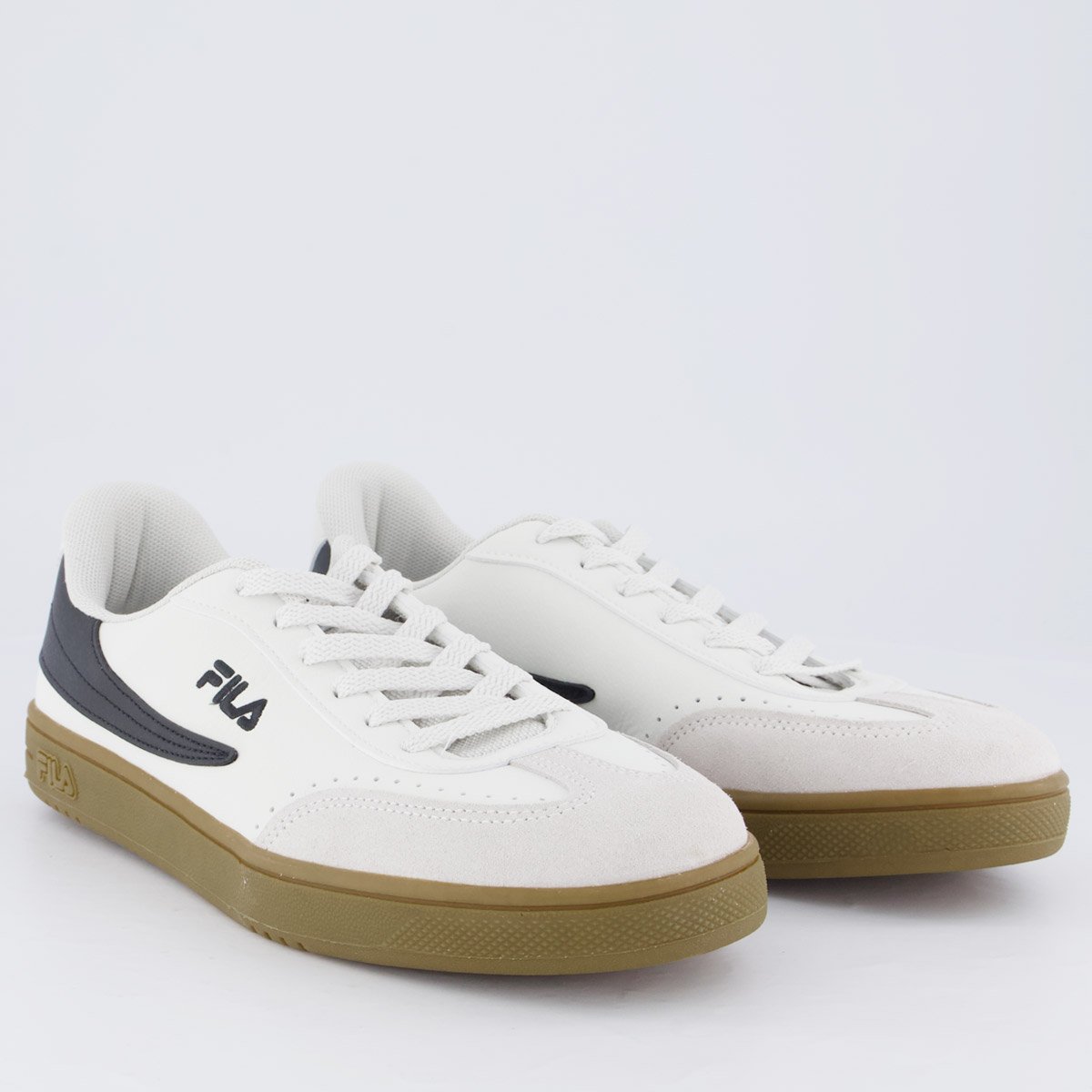 Tênis Fila Court 80 Branco e Preto Branco 2