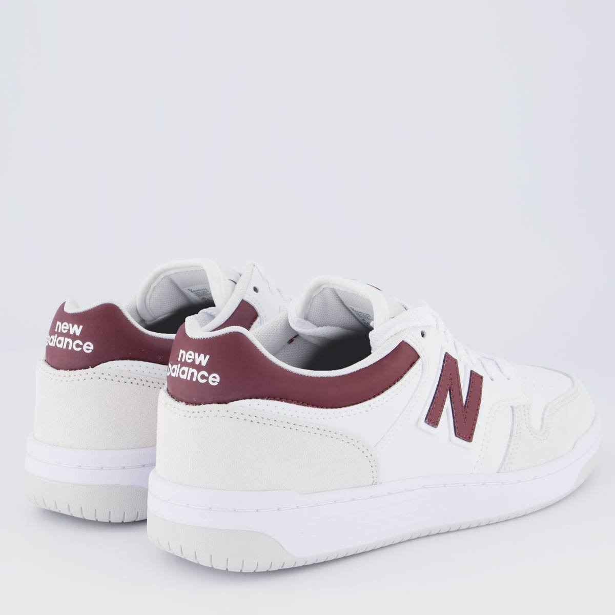 Tênis New Balance 480 Low Branco e Vinho Branco/Vinho