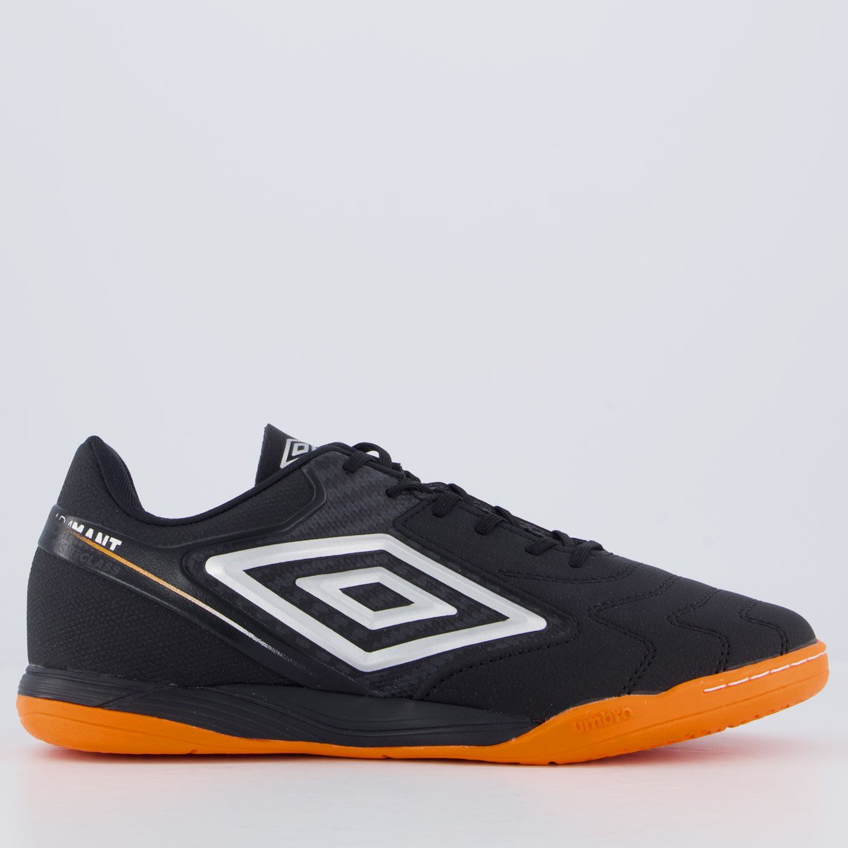 Chuteira Umbro Adamant Master Class Club Futsal Preta e Laranja Preto 1