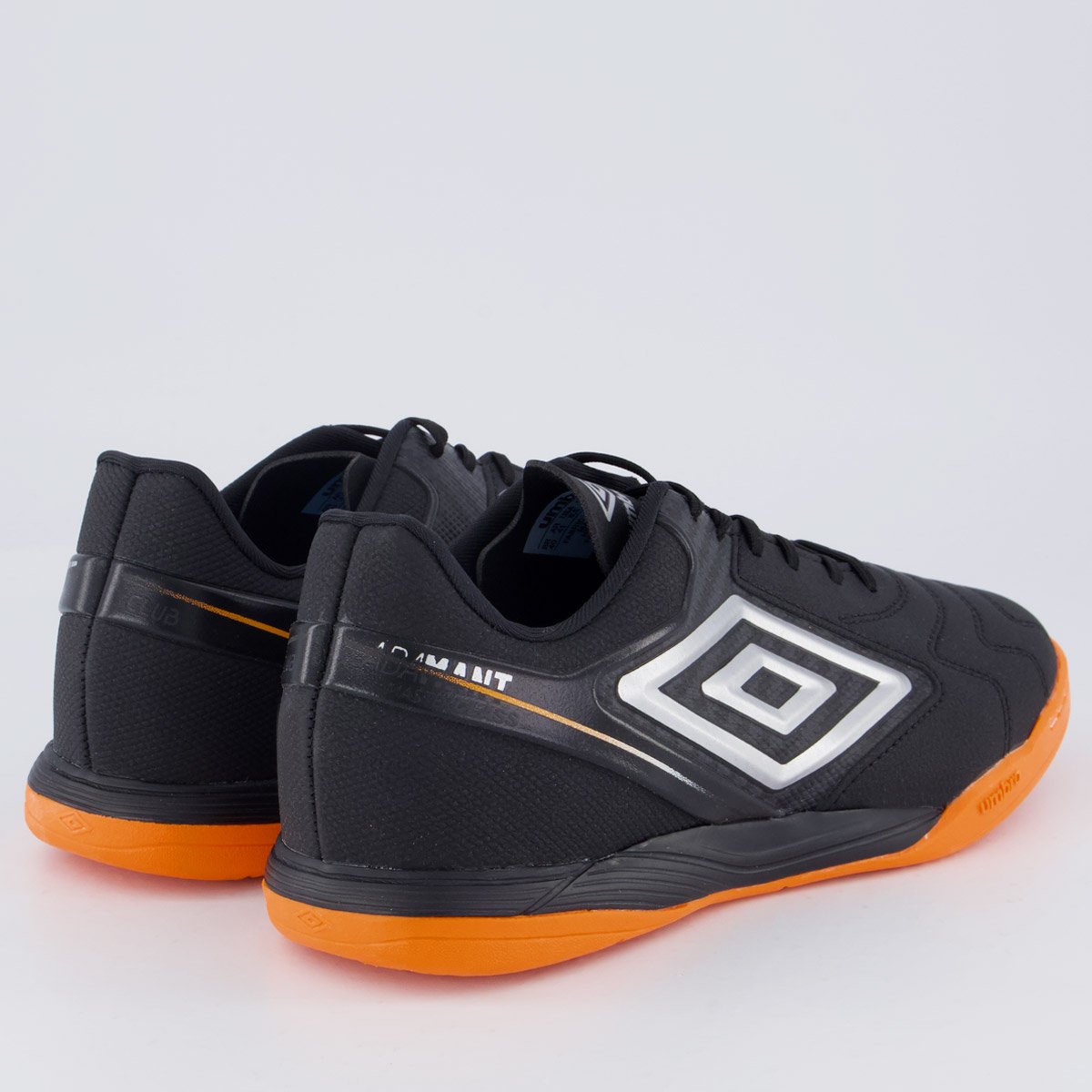 Chuteira Umbro Adamant Master Class Club Futsal Preta e Laranja Preto 3