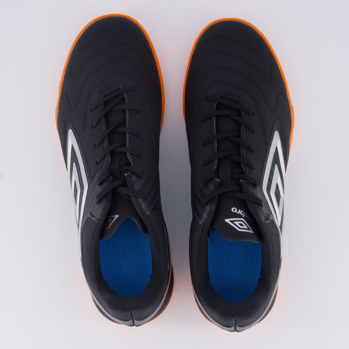 Chuteira Umbro Adamant Master Class Club Futsal Preta e Laranja Preto 4