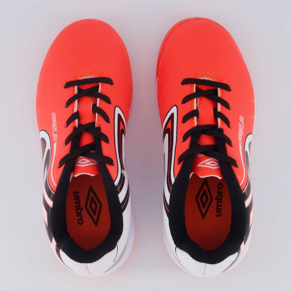Chuteira Umbro Pro 5 Futsal Juvenil Coral Laranja 4