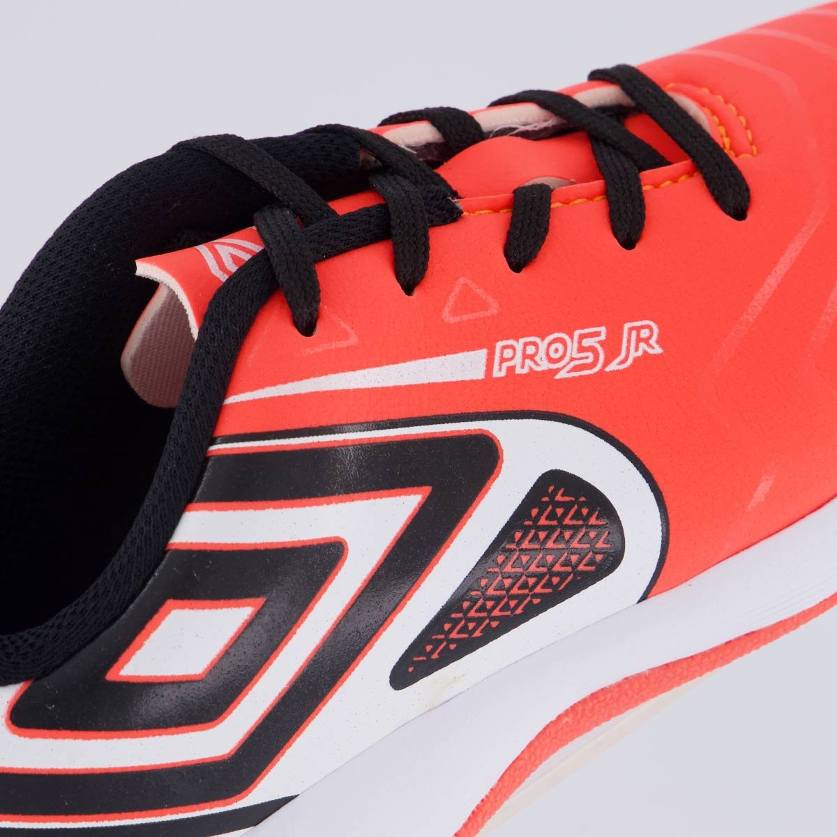 Chuteira Umbro Pro 5 Futsal Juvenil Coral Laranja 7