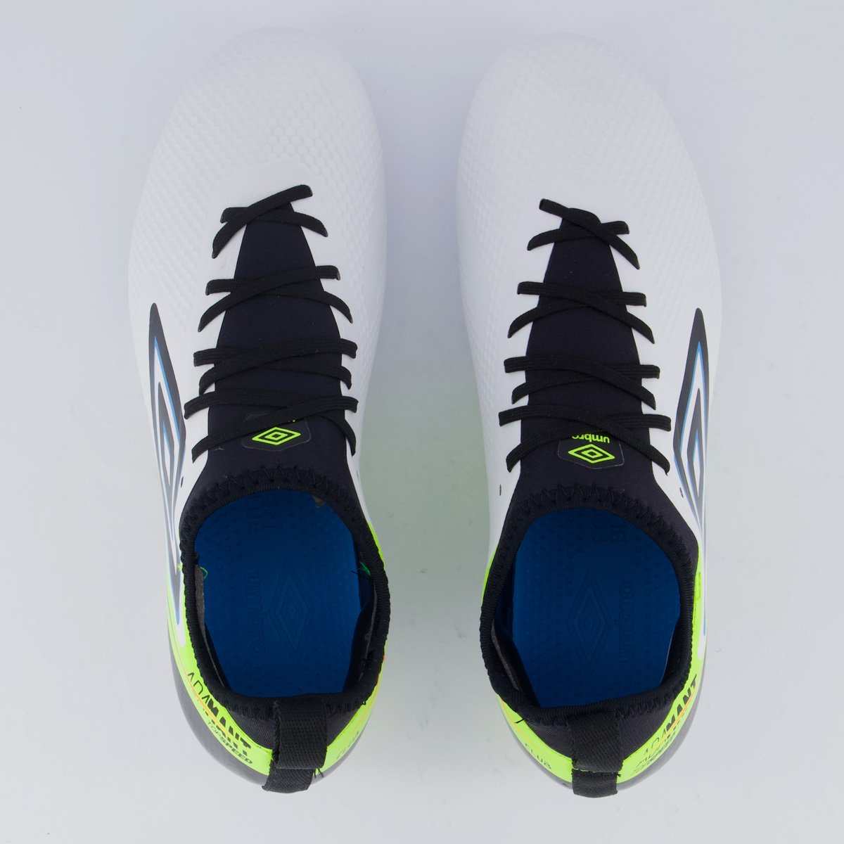 Chuteira Umbro Adamant Top Speed Club Campo Branca e Verde Branco 4