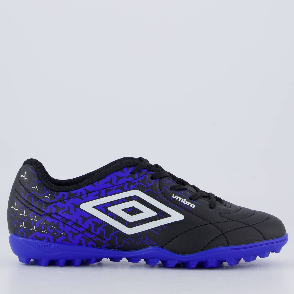 Chuteira Umbro Class Neo Juvenil Society Preta e Azul
