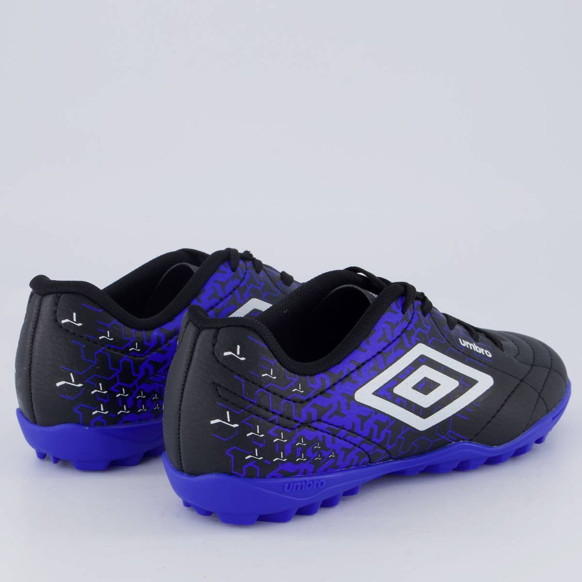 Chuteira Umbro Class Neo Juvenil Society Preta e Azul Preto/Azul 3