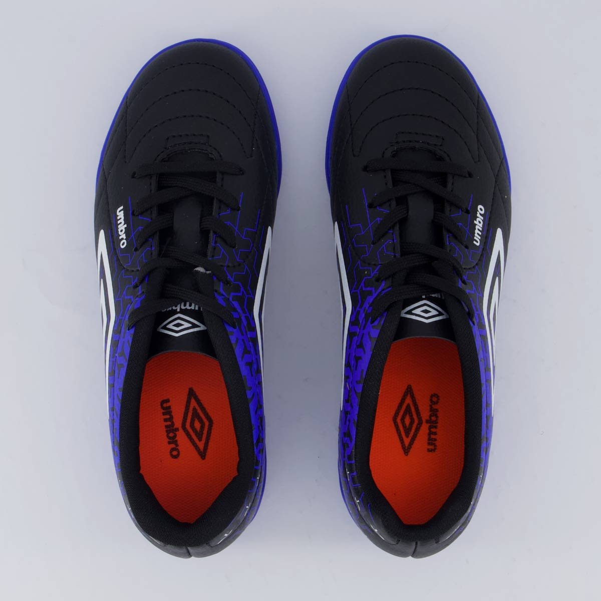 Chuteira Umbro Class Neo Juvenil Society Preta e Azul Preto/Azul 4