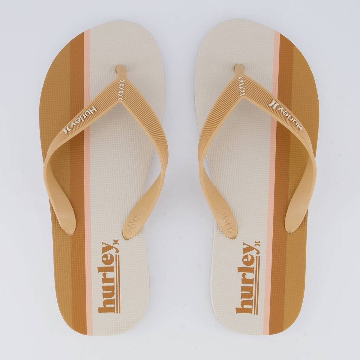 Chinelo Hurley Puff I Marrom e Bege