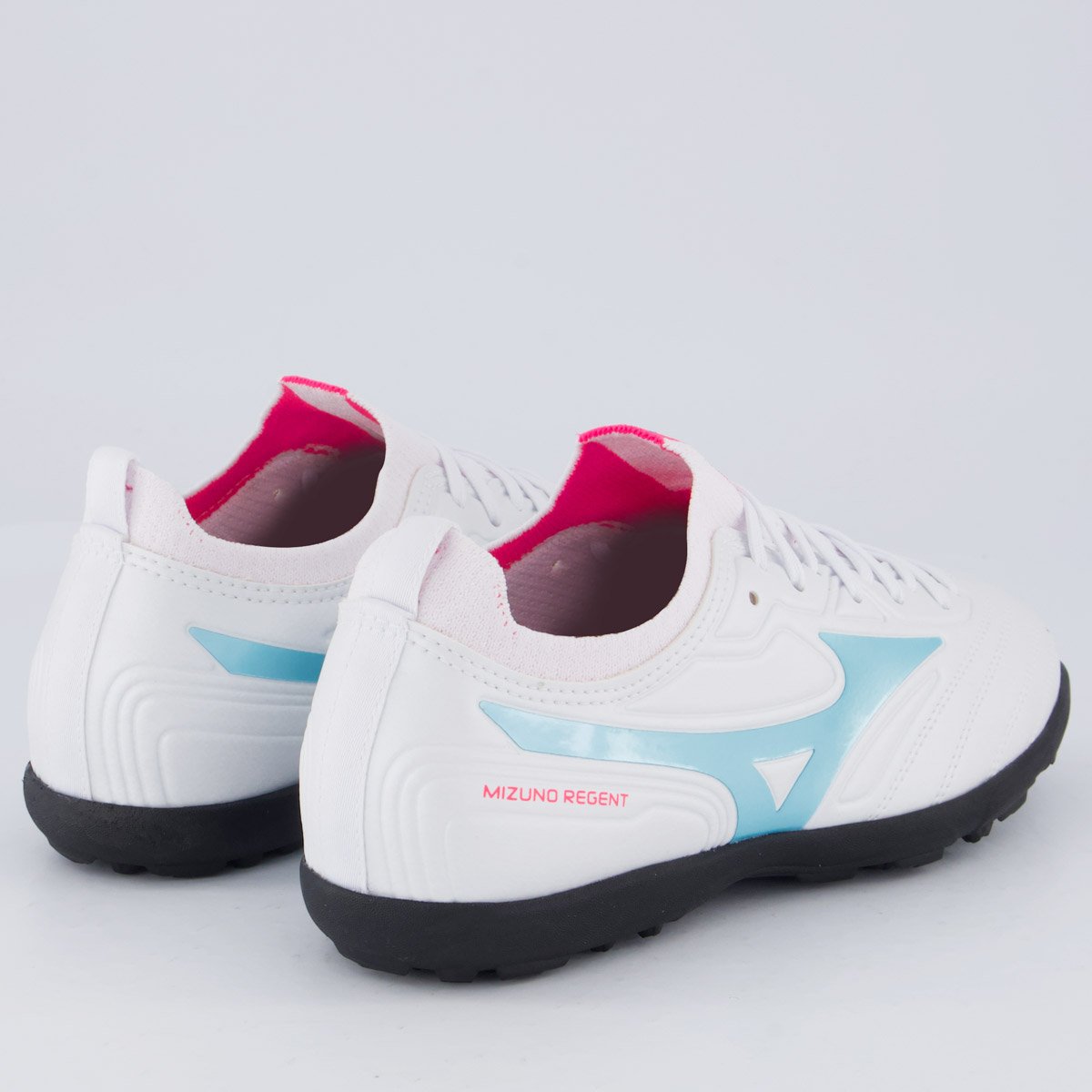 Chuteira Mizuno Regent AS Society Juvenil Branco e Azul Branco 3