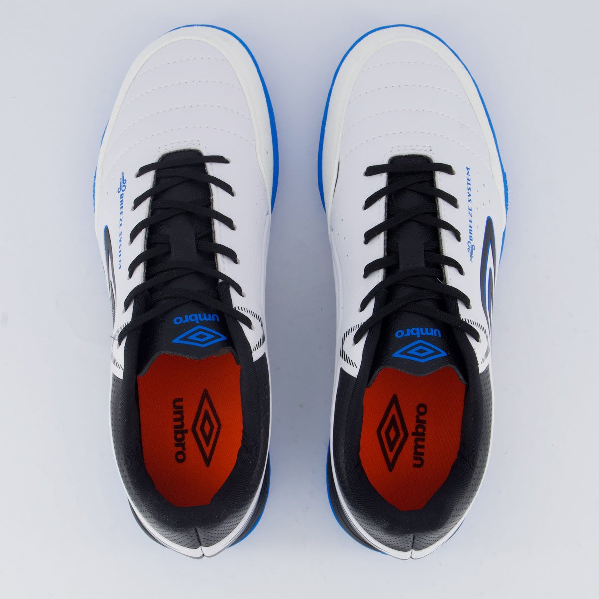 Chuteira Umbro Neo-Confort Society Branca Branco/Azul 4