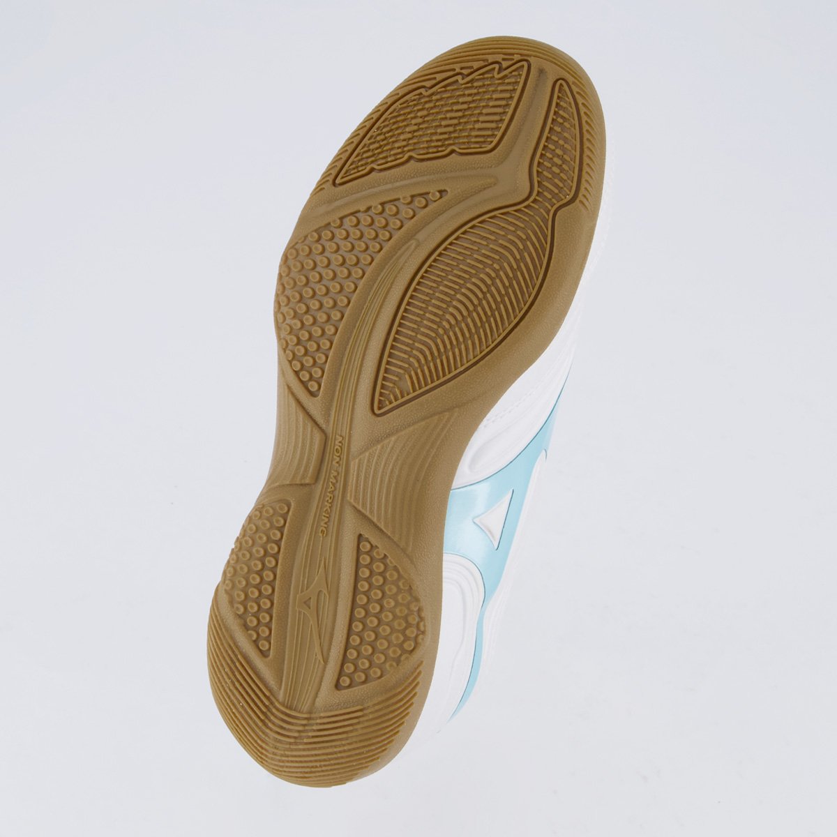 Chuteira Mizuno Regent IN Futsal Juvenil Branco e Azul Branco 5