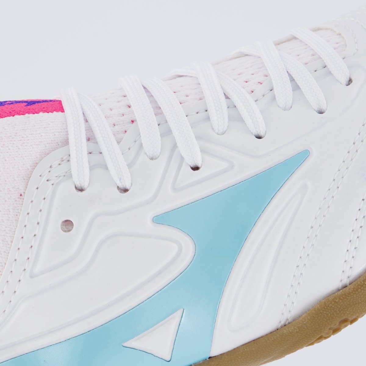 Chuteira Mizuno Regent IN Futsal Juvenil Branco e Azul Branco 7