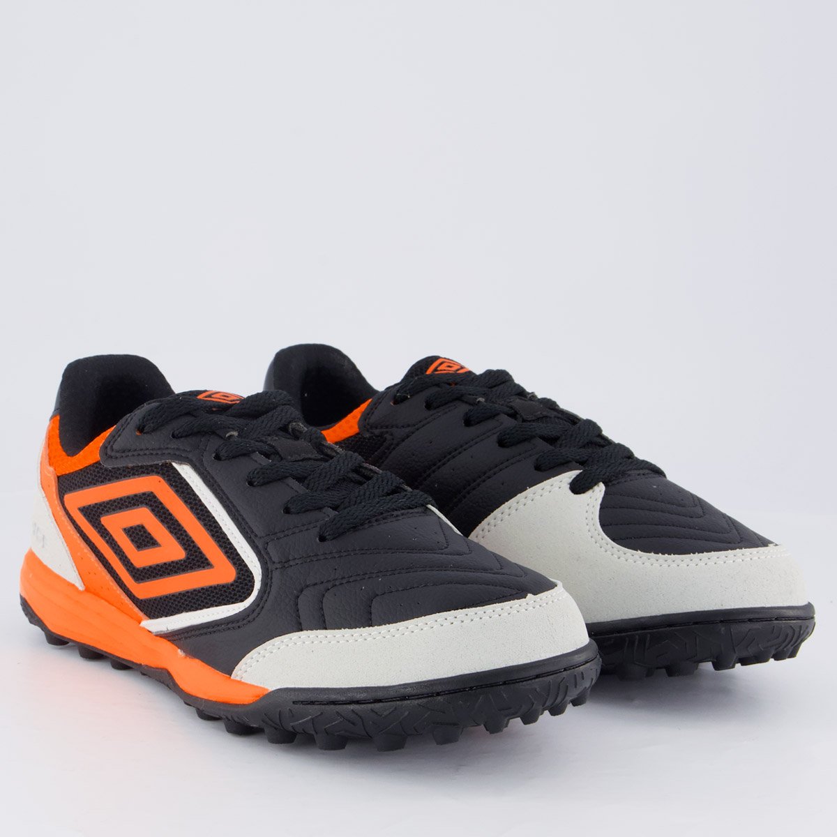 Chuteira Umbro Pro Challenge Uptake Society Preta e Laranja Preto/Laranja 2