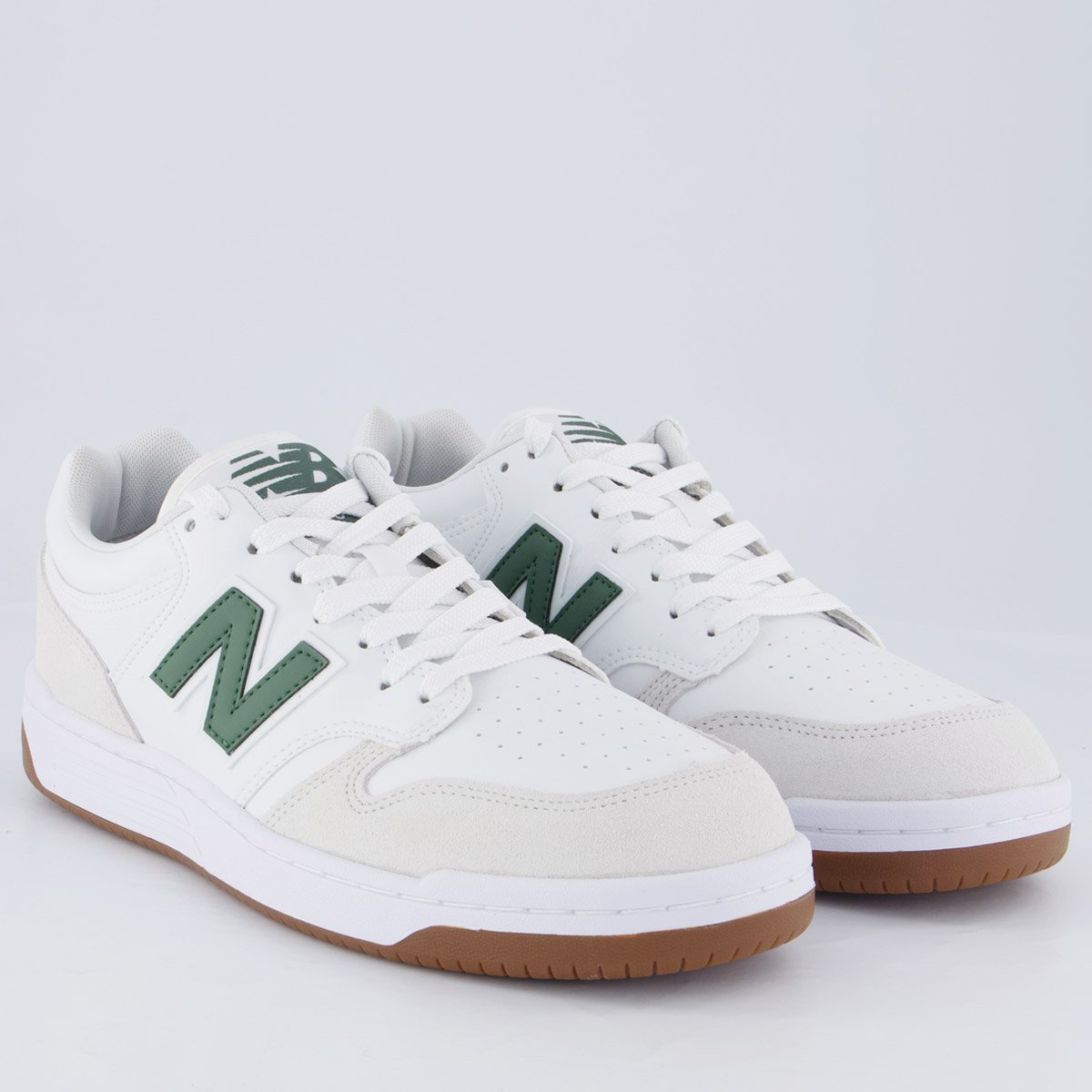 Tênis New Balance 480 Low Feminino Branco e Verde Branco/Verde 2