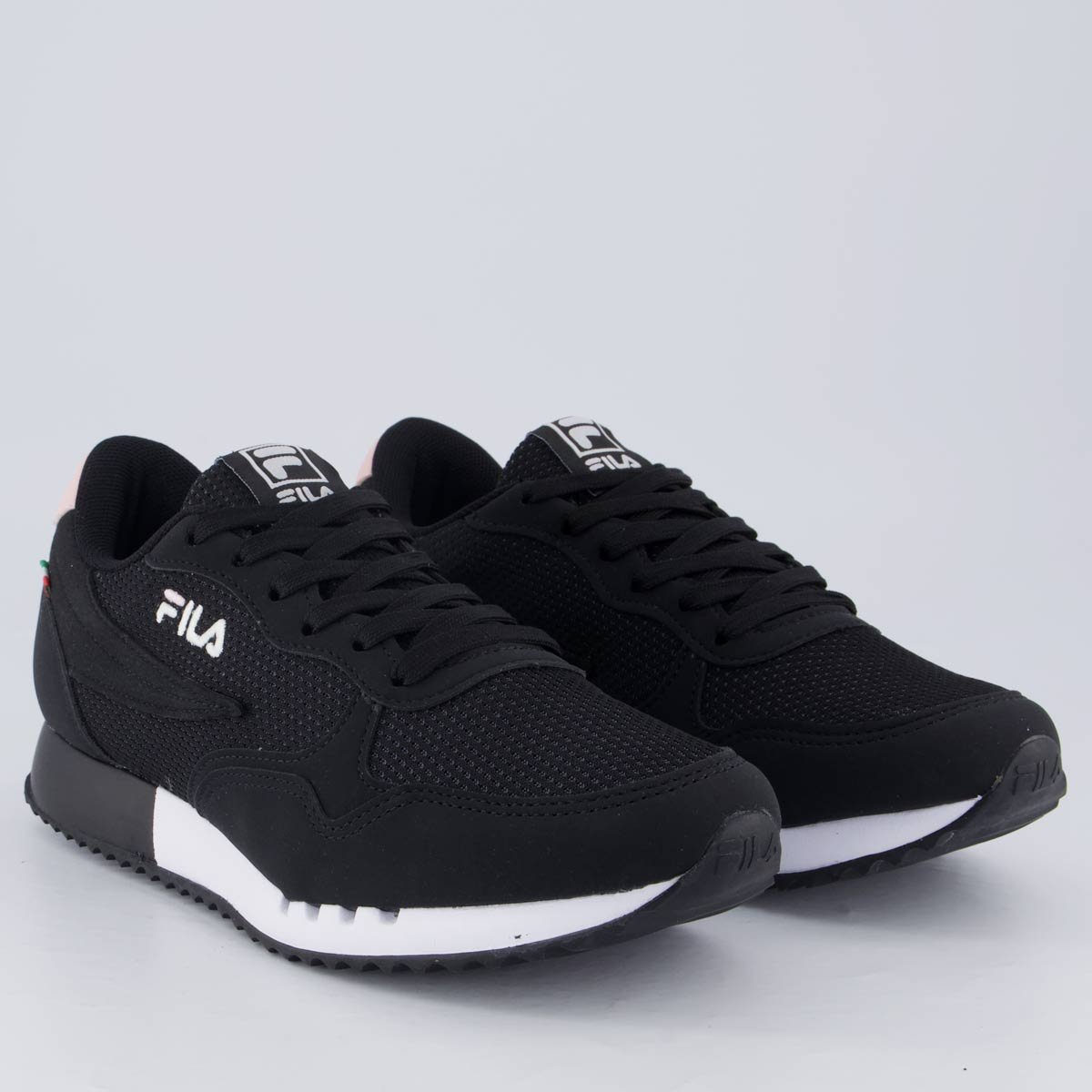 Tênis Fila Euro Jogger Sport II Feminino Preto e Rosa Preto 2