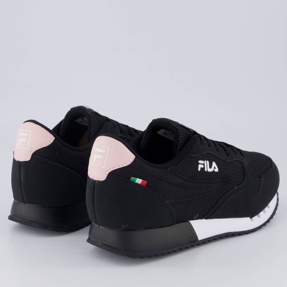 Tênis Fila Euro Jogger Sport II Feminino Preto e Rosa Preto 3