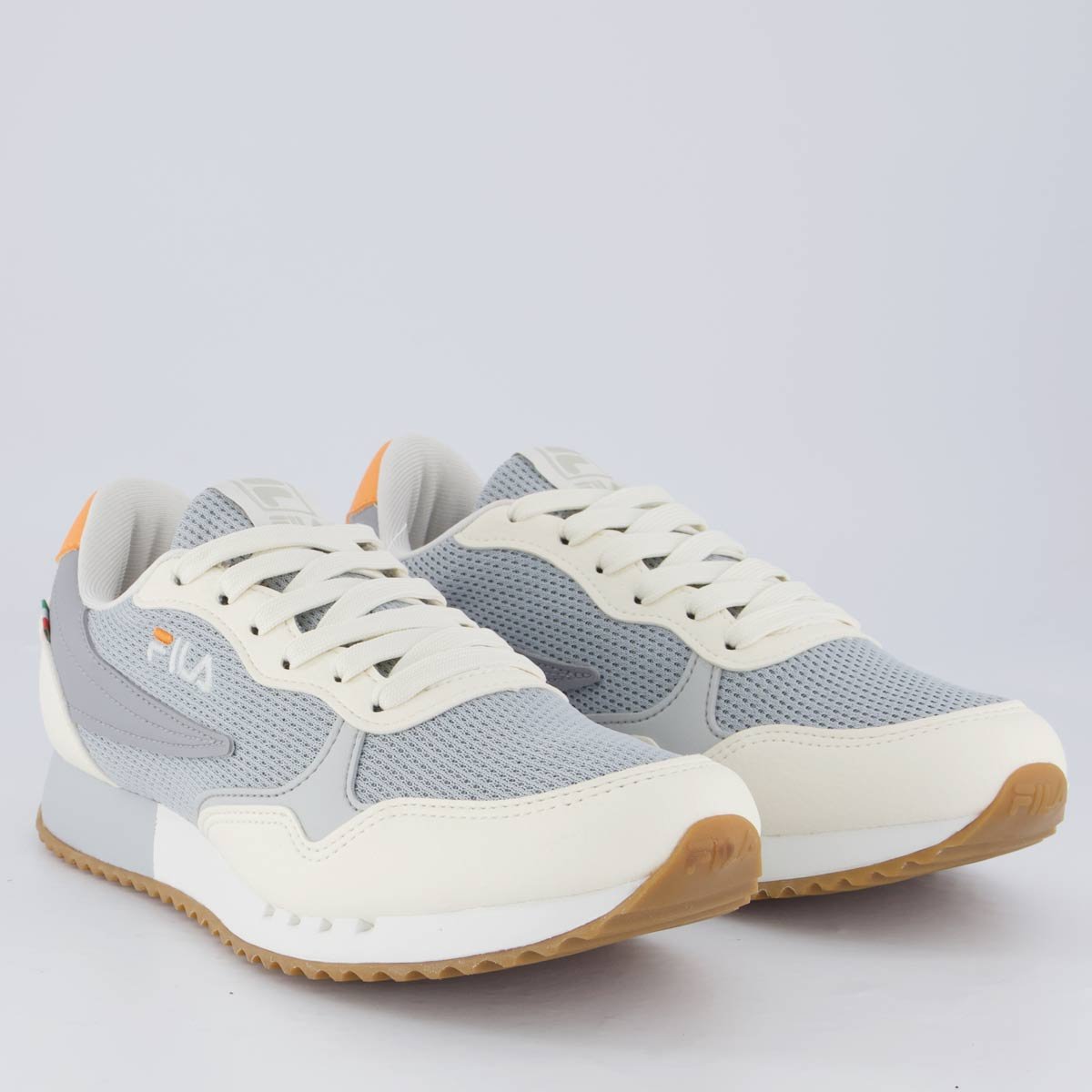 Tênis Fila Euro Jogger Sport II Feminino Cinza e Bege Cinza 2