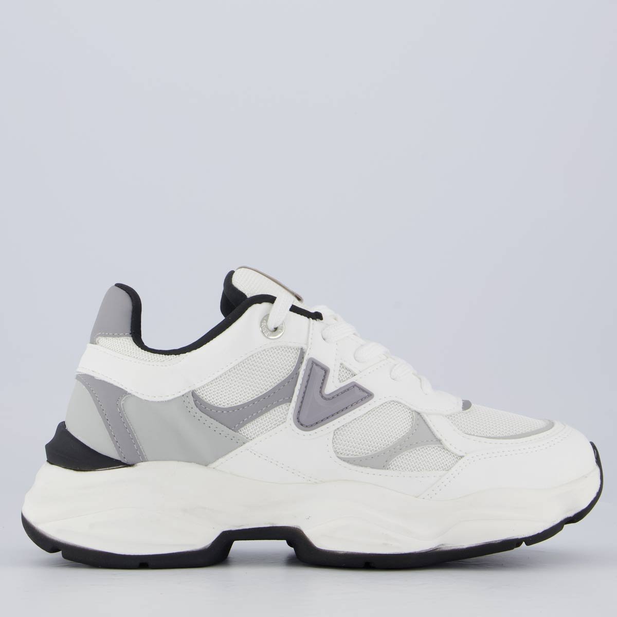 Tênis Via Marte V158 Feminino Branco e Cinza