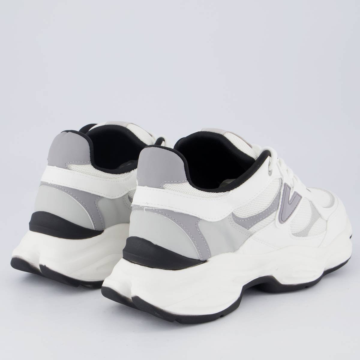 Tênis Via Marte V158 Feminino Branco e Cinza Branco 3