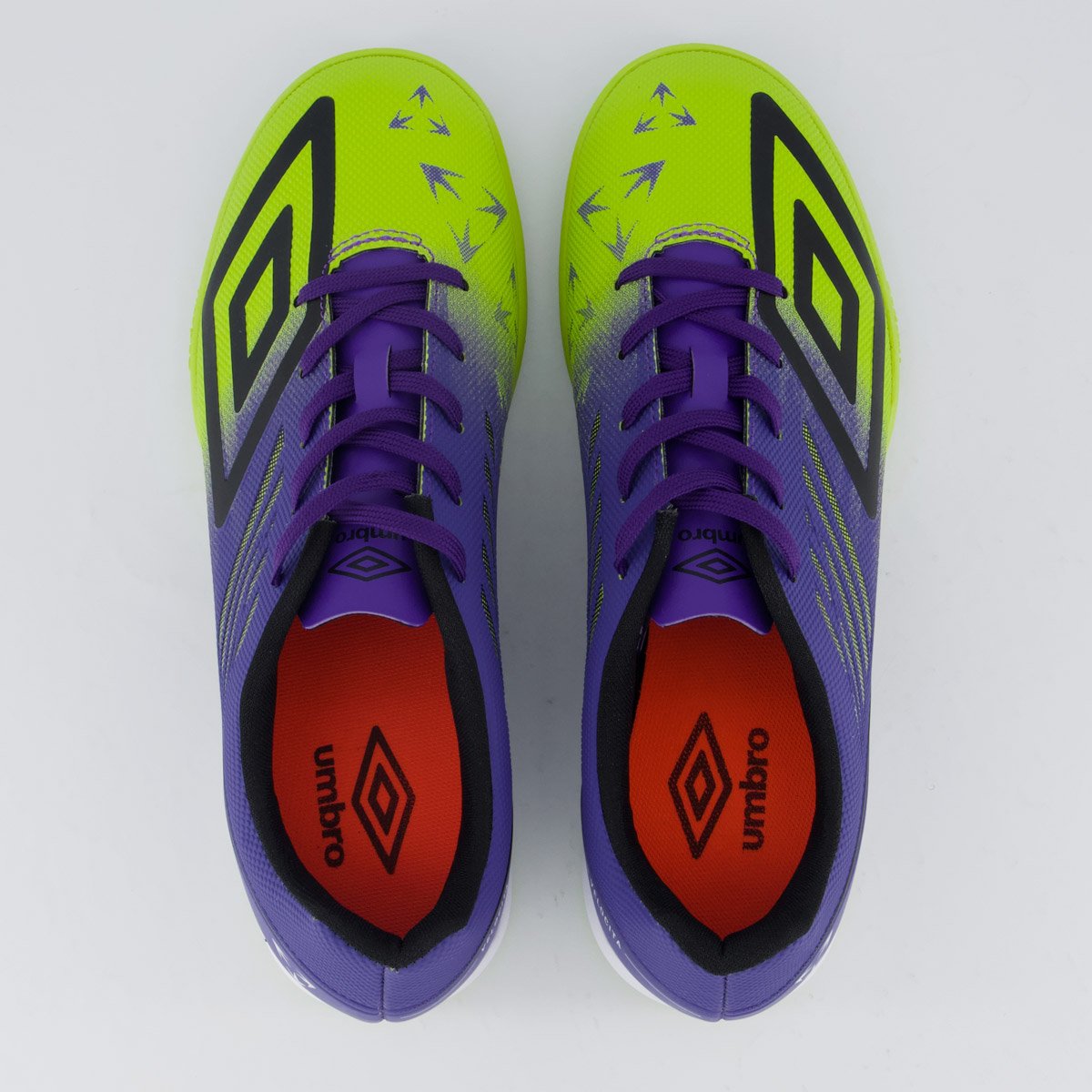 Chuteira Umbro Velocita Décimo Club Futsal Roxa e Verde Roxo 4