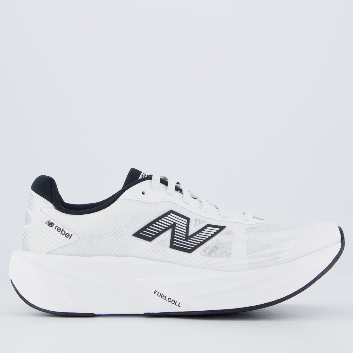 Tênis New Balance Fuelcell Rebel V5 Branco e Preto