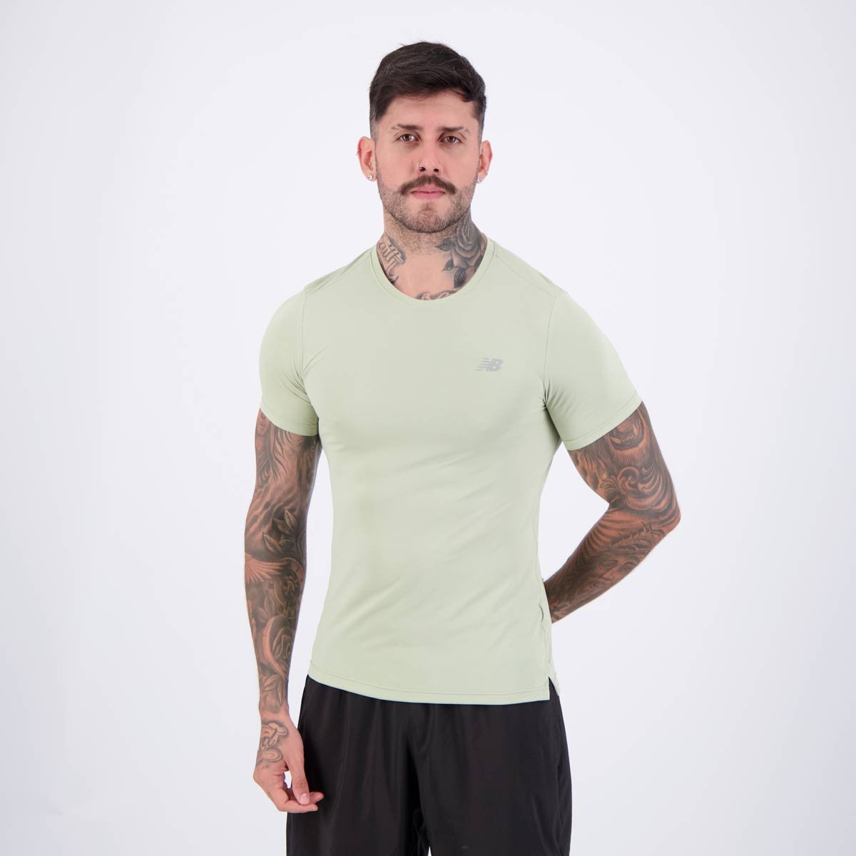 Camiseta New Balance Sport Essentials Logo Verde Verde 3